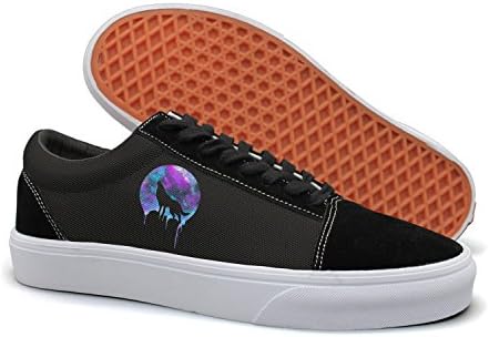 HMAG Womens' Skate Shoes Jogging Shoes Space Howl Wolf The Sirius Starry Sky Lightweight Sneaker For Casual Outfits