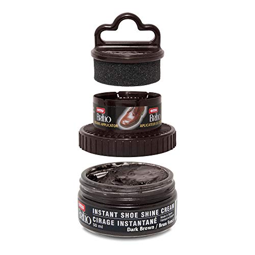 Moneysworth & Best Instant Shoe Shine Cream Kit, Dark Brown, 50 ml