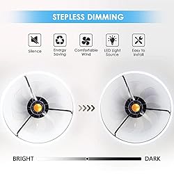Mpayel Low Profile Ceiling Fans with Lights Remote