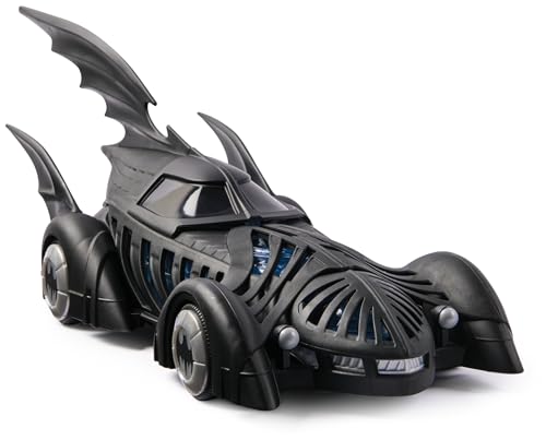 - Batman Forever - Batmobile + Figurine Batman Retro Collection - Figurine Articulée - Créez Vos Propres Combats Masqués - Super Héros - Jouet À Collectionner - Jouet Enfant 4 Ans Et +