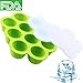 CrazyLynX Silicone Ice Cube Trays with Lids, Ice Trays Molds with 10 Large Ice Balls, BPA Free FDA Food Grade Silicone, Flexible Reusable for Baby Food Whiskey Drinks Liquids Storage Container (Green)