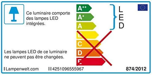 Lampenwelt LED Deckenleuchten 'Andri' mit Bewegungsmelder