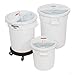 Rubbermaid Commercial FG9G7400WHT Prosave Ingredient Container with Sliding Lid, and 3 Cup Scoop, White