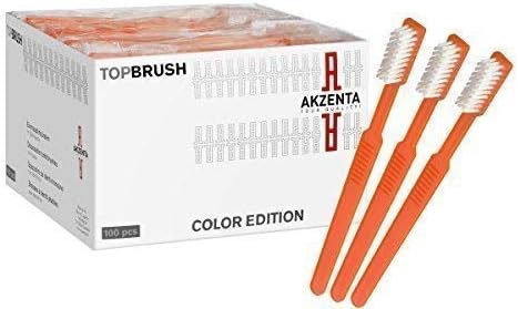 Way brushing teeth Disposable toothbrushes Tooth brushes with Tooth gel Toothpaste 100 Piece Travel toothbrush from Said_moulay various colours W5 - Orange