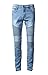 DAVID.ANN Men's Slim Straight Fit Biker Jeans,Light Blue,32
