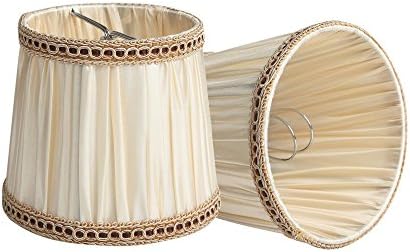 LightingCraft Clip-On Fabric Lamp Shades, Set of 2, 3.94*4.92*4.33 inch