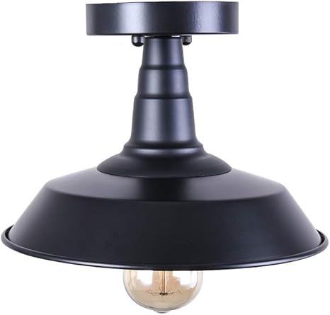 Old Fashioned Ceiling Light Metal Black Classic Vintage