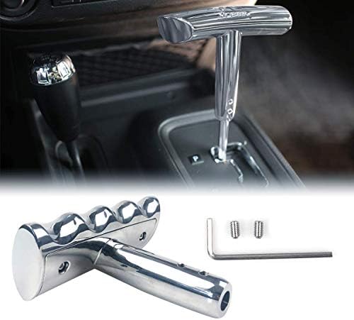 BESTAOO Gear Shift Knob Handle for Jeep Wrangler JK 2012-2017, T-Handle Shifter for Jeep Dodge Charger Challenger Compass-Silver: Home Improvement