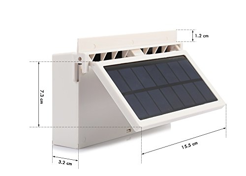 AUTOLOVER Solar Powered Car Cool Cooler Fan Auto Front/Rear Window Air Vent Exhaust Fan Vehicle Radiator Vent with Ventilation (White) - Thumbnail 7