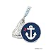 Andaz Press Chocolate Drop Labels Stickers, Wedding, Nautical Anchor, 216-Pack, for Kisses Party Favors, Gifts, Decorations