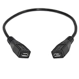 Inovat 25cm USB 2.0 Micro 5 Pin 5P Female to Female Socket Short Extension Adapter Cable