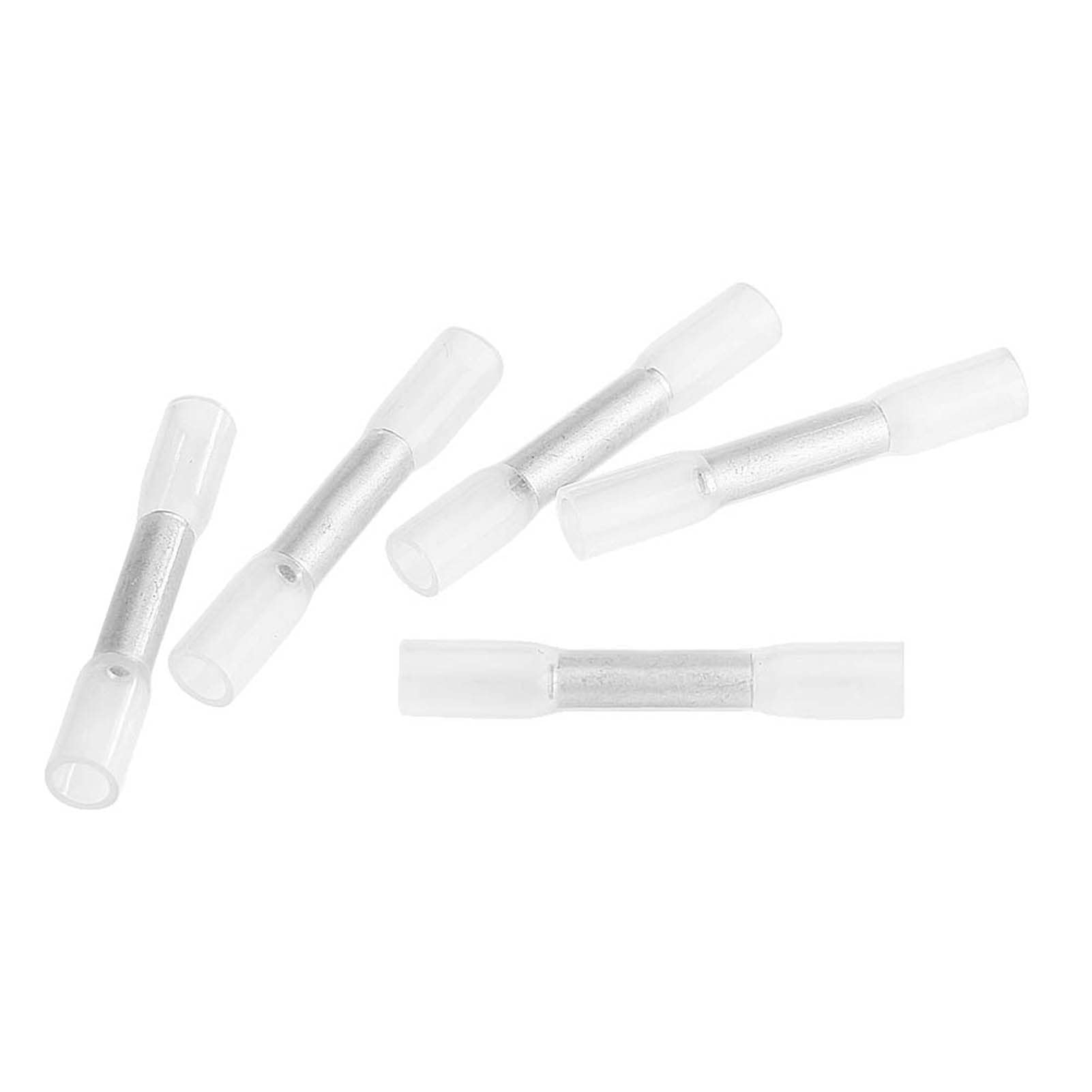 Keenso Heat Shrink Butt Connectors, 100Pcs, Copper, Transparent, Waterproof Connectors, 26-24 AWG for Marine, Automotive, and DIY Projects