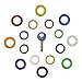 Uniclife 28 Pack Round Key Caps Covers Set in 9 Assorted Colors - 1 Inch and 1.2 Inch Plastic Identifier Label Tags for Standard Round Flat House and Larger Square Rhombus Office Keys