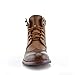 Polar Fox Jonah MPX808567 Mens Casual Perforated Vegan Leather High-Top Red Wing tip Brogue Western Derby Dress Boots… (Brown, numeric_10_point_5)