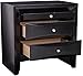 Briana 2-drawer Nightstand with Tray Black