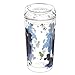 Cypress Home Bella Blue Double Wall Glass Travel Coffee Cup with Lid