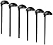 Paradise GL22811BK Cast Aluminum Covered Path Light, Low Voltage 11W Incandescent T5 Wedge Bulb, 4.7'' x 7.1'' x 18.9'', Black (Pack of 6)