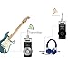 Getaria Wireless Guitar System Rechargeable Digital Transmitter Receiver Set for Electric Guitar Bass with 3.5mm to 6.35 mm (1/4 inch) Male to Female Stereo Cables