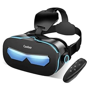 Canbor VRゴーグル VRヘッドセット VRグラス 3Dメガネ 動画 ゲーム 映画 Bluetoothコントローラ付き