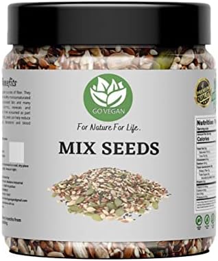 Go Vegan Mix Seeds For Eating 250gm | 5 in 1 Super Seeds Mix of ...