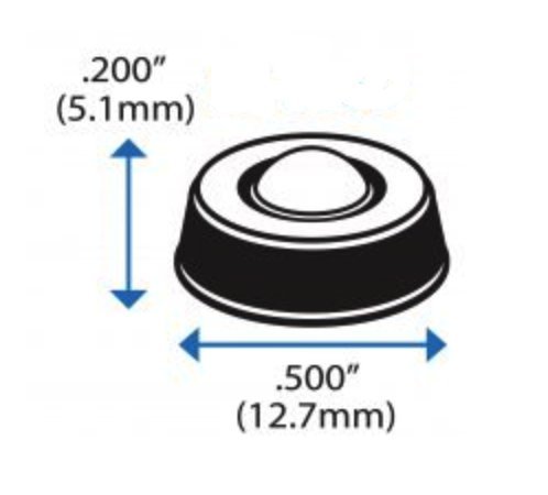 Pack of 100 Sound Dampening Cabinet Door Bumpers - Made in USA - Clear Soft Close Self Adhesive Rubber Pads - Transparent Rubber Feet for Drawers, Cupboards