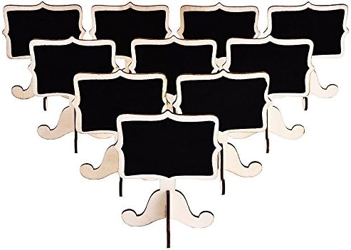 10Pcs Mini Chalkboard Place Cards with Support Easel for Wedding, Parties, Table Top Numbers, Food Signs and Special Event Decoration (Style B)