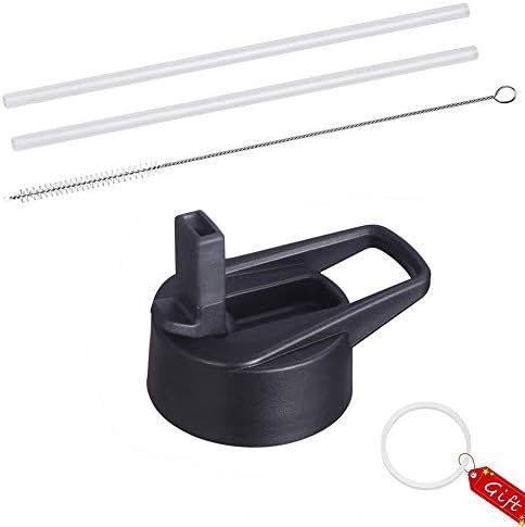 Simple Modern Straw Lid - Fits Hydro Flask Wide Mouth Water Bottle Sizes - Splash Proof Cap with straw and brush