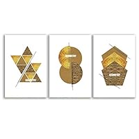 3 Piece Canvas Wall Art - Abstract Geometry - Canvas Prints Home Artwork Decoration for Living Room,Bedroom - 16