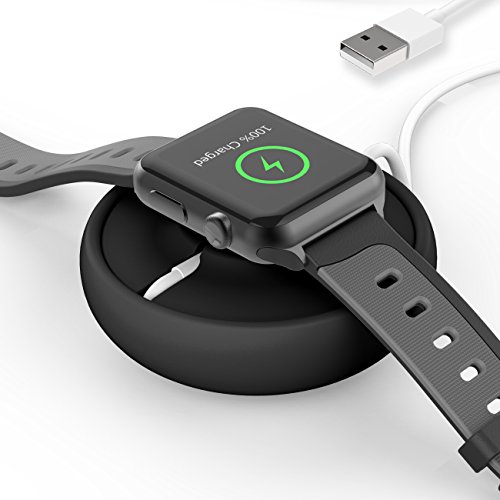 Apple Watch Charging Dock Station Cradle Holder Charger Stand For iWatch Series 3 / Series 2 / Series 1 /Nike+/ 42mm / 38mm(Black) - Thumbnail 2