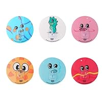 Adhesive Wall Hook, Heasa 6 Pcs Cartoon Reusable Damage-Free Towel Hooks, Waterproof Stick On Hanger for Bathroom, Kitchen, Office, School (Huru Hara Family)