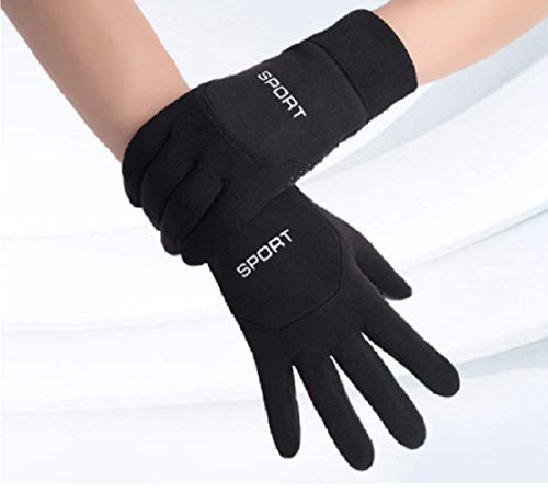 KISCHERS Cell Phone Touch Screen Man Women Gloves, Winter Sports Suitable (Black, M)