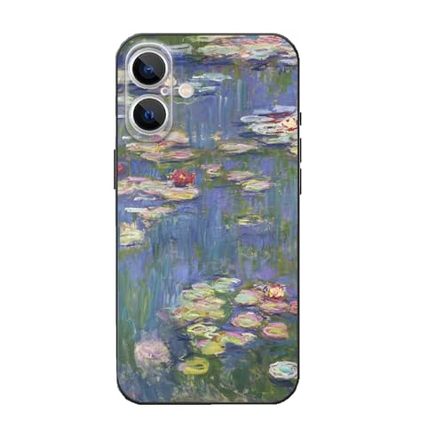 MURLEBAY Compatible with iPhone 16 Case, Water Lilies Art Phone Case for Men Women, Cute Floral Flower Soft TPU Shockproof Protective Cover at Amazon
