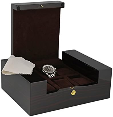Watch Collectors Box for 6 Watches with Ebony Veneer High Gloss Finish The Fortis Collection by Aevitas