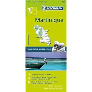MARTINIQUE 11138 CARTE ZOOM MICHELIN KAART: Map Landkaart – Gevouwen Kaart, 16 oktober 2017
