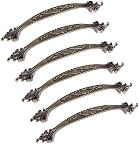 Creatwls Furniture Handles Cabinet Knobs and Handles Wardrobe Door Pulls Dresser Drawer Kitchen Cupboard Pulls Handle Hole Distance 96mm/128mm - 6pcs