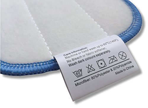 6 Microfiber+Pros+Reusable+Mop+Pads