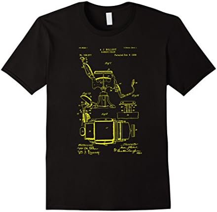 Mens Hairstylist Barbers Chair Patent , Hairdresse funny Gift 3XL Black