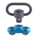 JIALITTE M-lok Sling Mount Standard QD Sling Swivel 1.25 Inch Adapter for M lok Rail (Blue)