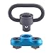 JIALITTE M-lok Sling Mount Standard QD Sling Swivel 1.25 Inch Adapter for M lok Rail (Blue)