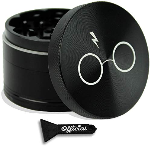 Official Potter Herb Grinder - Non Stick Multi Hole Design - 4 Piece Grinder For Herb & Spice With BONUS Scraper Tool - Potter Gifts - 2.3 Inches - Thumbnail 3