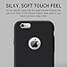 TORRAS [Love Series 6S Plus Case / 6 Plus Case, Liquid Silicone Rubber Gel Soft Microfiber Cushion Shockproof Case Compatible with 6 Plus / 6S Plus, Black