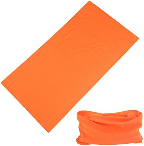 Wujia 2pcs Solid Headband Multifunction Seamless Bandana Magic Scarf (orange)
