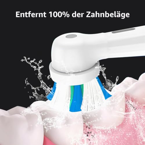 Pack of 8 IO Replacement Toothbrush Heads Compatible with Oral B IO 2/3N/3/4/5/6/7/8/9/10 Series Toothbrush Electric IO Toothbrush Attachments Compatible with Oral B IO for Good Cleaning (Black White)