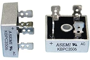 (Pack of 2pcs) ASEMI KBPC3506 Bridge Rectifier diode 35A 600V Sliver Metal Case can Replace KBPC2506/KBPC2504