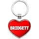 Graphics and More Metal Keychain Key Chain Ring I Love Heart Names Female B Brea - Bunny