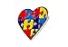 4 Piece Set Autism Awareness Heart Colorful Puzzle Pieces Lapel Hat Pins PPM7305