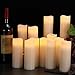 Comenzar Flameless Candles, Battery Candles Battery Operated Candles Real Wax Pillar Candles Set of 12（D2.1 x H6） led Candles with Remote Timer