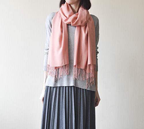 Amazon.com: Cashmere scarf women Pink pashmina scarf Large ...