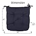 Cottone 100% Cotton Chair Pads w/Ties (Set of 2)| 16” x 15” Square Round | Extra-Comfortable & Soft Seat Cushions | Ergonomic Pillows for Rocking, Dining, Patio, Camping, Kitchen Chairs & More, Blue