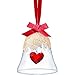 SWAROVSKI Authentic Merry and Festive Joyful Ornament Heart Crystal Christmas Bell